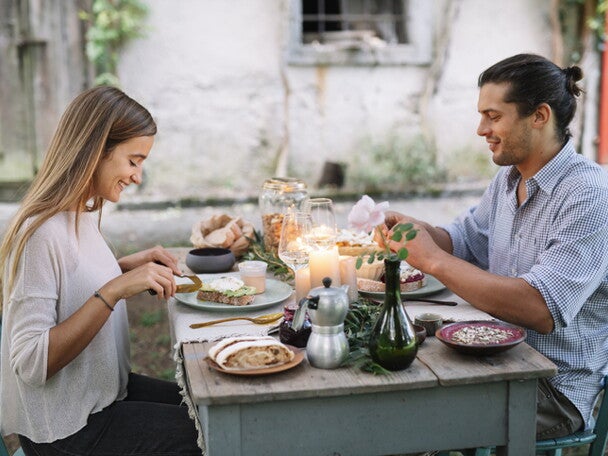 It is important to understand the role of nutrition for fertility. A couple eating breakfast with nutrition for fertility.