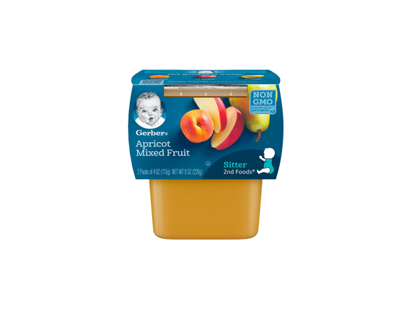 GERBER® 2nd Foods Twin Pack Apricot With Mixed Fruit GERBER® 2nd Foods Twin Pack Apricot With Mixed Fruit