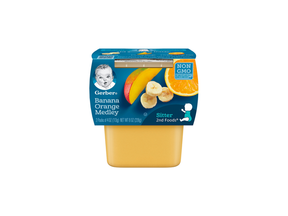 GERBER® 2nd Foods Twin Pack Banana Orange Medley GERBER® 2nd Foods Twin Pack Banana Orange Medley