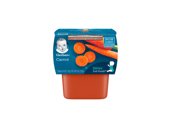 GERBER® 2nd Foods Twin Pack Carrots GERBER® 2nd Foods Twin Pack Carrots