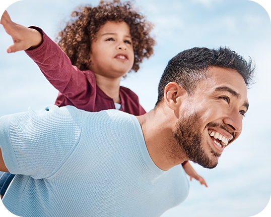 Empowering parents everywhere Kid playing with dad