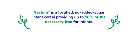 Nestum is a fortified, no-added sugar, infant cereal